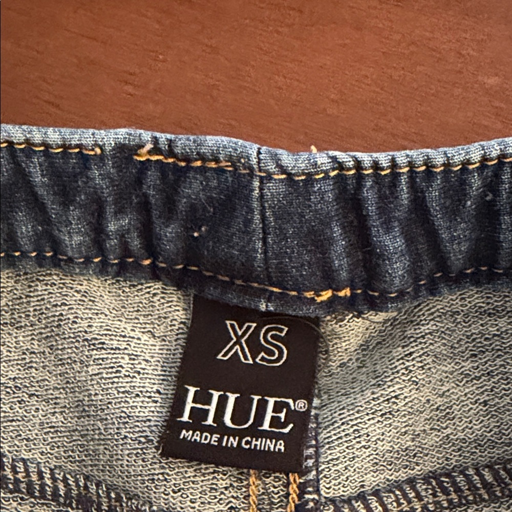 HUE Blue Denim Leggings XS